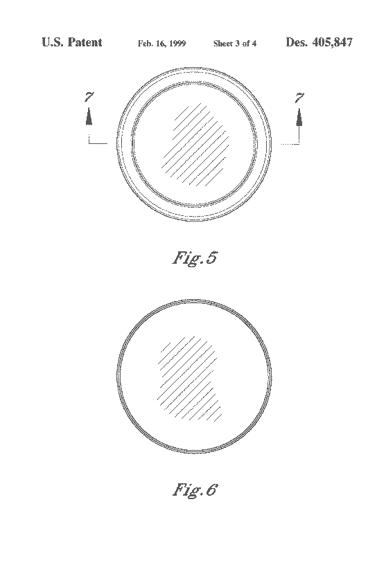 US Patent D405847
